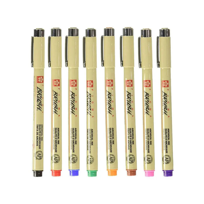 Sakura Pigma Brush 8 Colours Set - Image 2