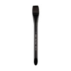 Silver Black Velvet Flat Brush