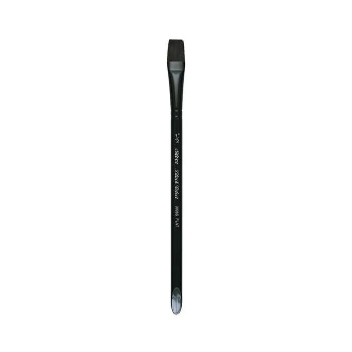 Silver Black Velvet Flat Brush - Image 2