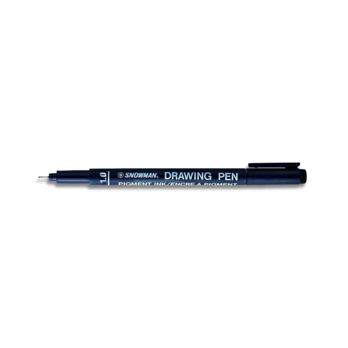 Snowman Drawing, Zentangle & Manga Pens | Pigment Liners Black (Loose) - Image 1