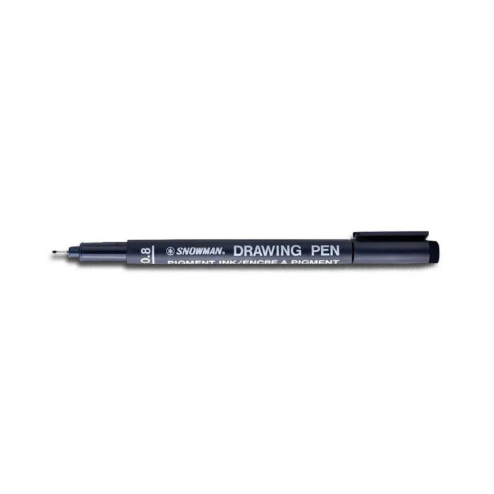 Snowman Drawing, Zentangle & Manga Pens | Pigment Liners Black (Loose) - Image 6