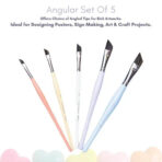 Stationerie Angular Brush Set Of 5 Candy Edition