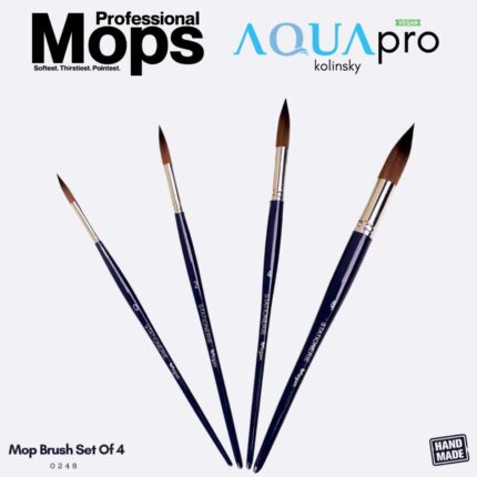 Stationerie Aquapro Kolinsky Vegan Mops Set Of 4