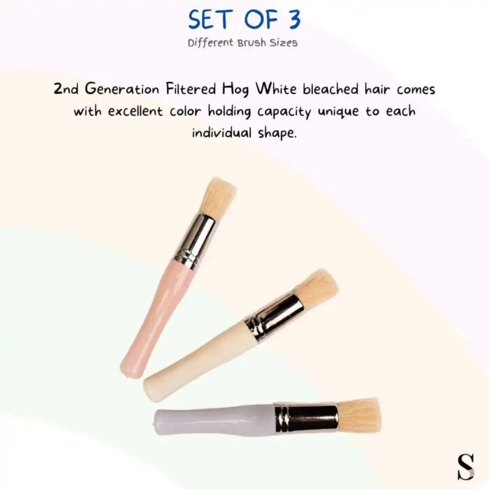Stationerie Chubby Stencil Brush Set Of 3 - Image 1