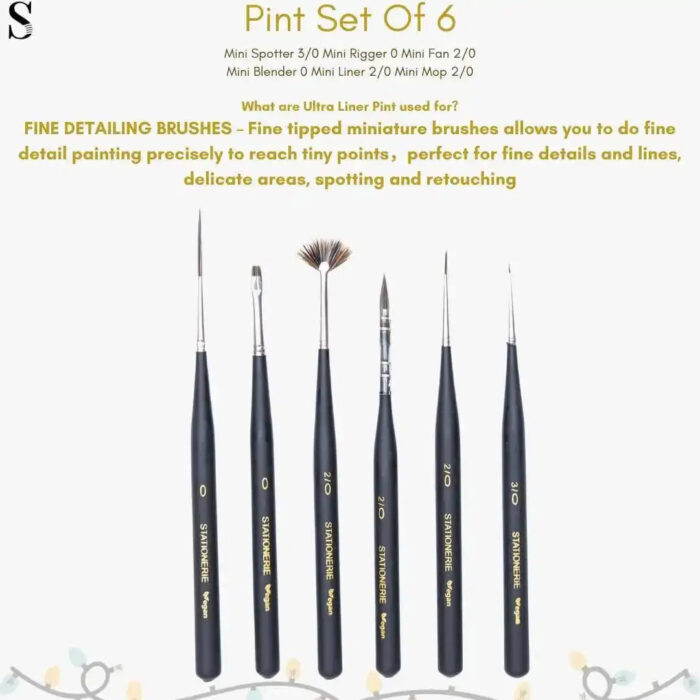 Stationerie Ultra Mini Pint Set Of 6 Phantom Matte Black Edition - Image 2