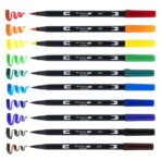 Tombow Dual Brush Pens Colour Set - Primary Palette