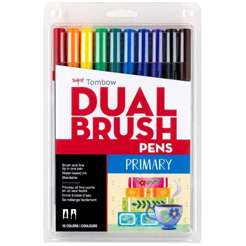 Tombow Dual Brush Pens Colour Set - Primary Palette