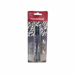 Tombow Fudenosuke Calligraphy Brush Pen set of 2
