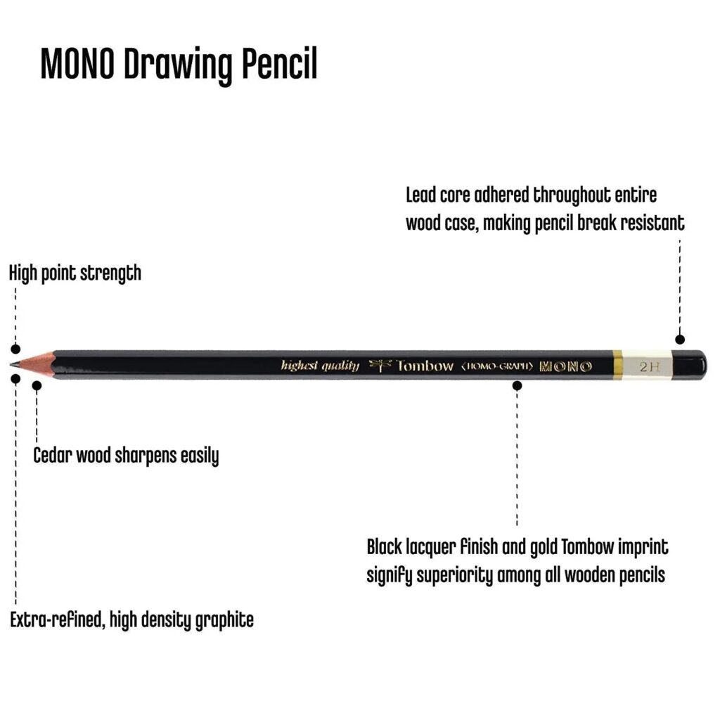 The Tombow Mono Graphite Pencil Set includes 12 assorted grades with high-quality, break-resistant graphite lead. Comes with a free Mono Knock Eraser and is presented in an elegant case. Perfect for artists seeking precision and quality in their work. The Tombow Mono Graphite Pencil Set includes 12 assorted grades with high-quality, break-resistant graphite lead. Comes with a free Mono Knock Eraser and is presented in an elegant case. Perfect for artists seeking precision and quality in their work. Tombow Mono Graphite Pencil Set, 12 Assorted Grades With Free Mono Knock Eraser, Limited Edition