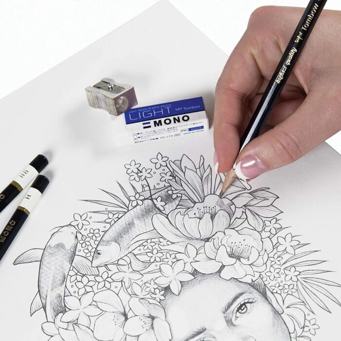 Tombow Mono Graphite Pencil Set, 12 Assorted Grades With Free Mono Knock Eraser, Limited Edition - Image 3