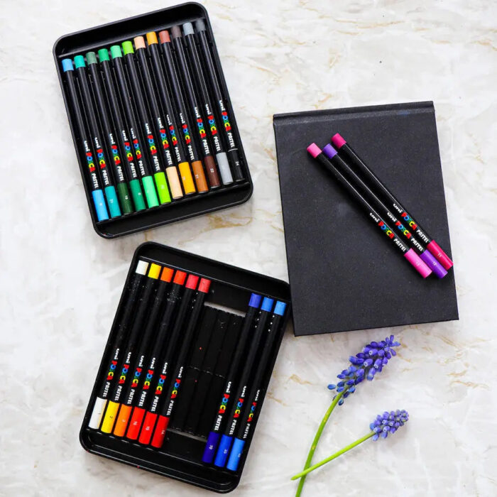 Uniball POSCA Wax Pastel Set of 24 Colours - Image 2