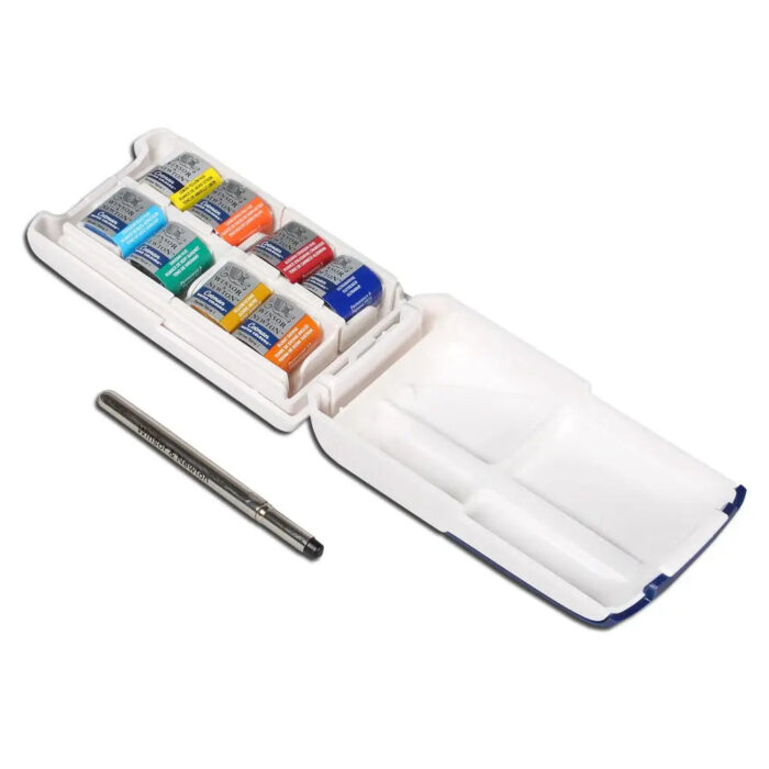 W&N Cotman Water Colours - Mini Plus 8 Half Pans Set - Image 1
