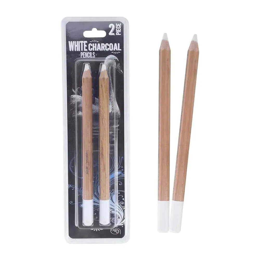 Worison White Charcoal Pencil Set 6mm for Dark or Tinted Paper