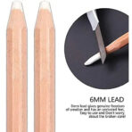 Worison White Charcoal Pencil Set 6mm for Dark or Tinted Paper