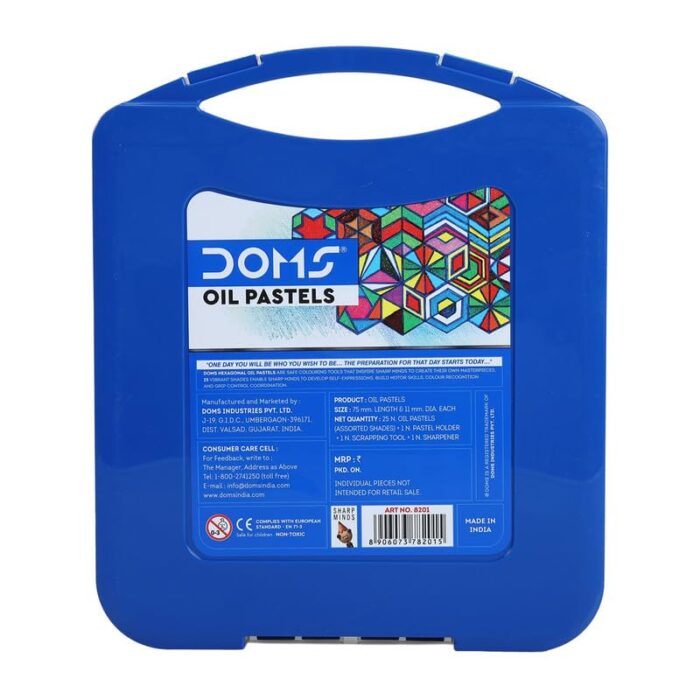 Doms Jumbo Oil Pastel Set - Non-Toxic Hexagonal Crayons in Plastic Carry Case - Image 2