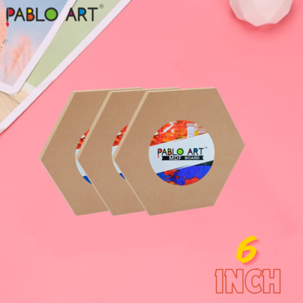 Pablo Art MDF Board CutOut Hexagonal 6 inch