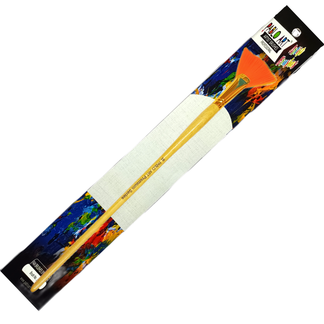 10-3.png Pablo Art Artists Premium Fan Synthetic Brush Size 10 - Image 1
