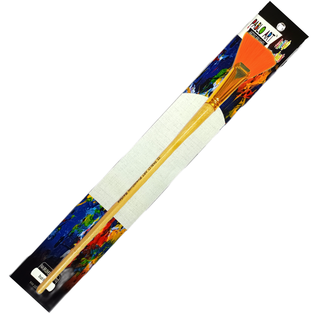 12-3.png Pablo Art Artists Premium Fan Synthetic Brush Size 12 - Image 1
