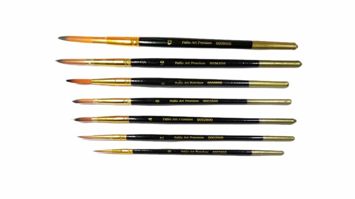 Pablo Art Premium Artists Brush Set  Size 0-12 Round - Image 2