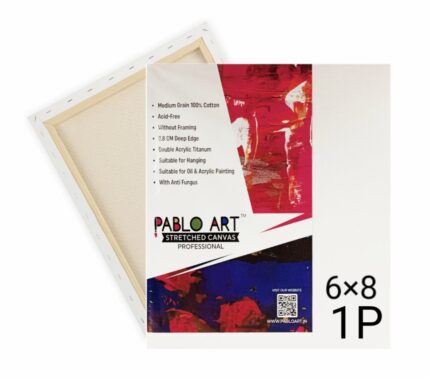 Stretched canvas board for artists
