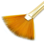 Pablo Art Artists Premium Fan Synthetic Brush Size 0 - Image 4