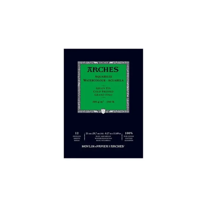 Arches Watercolour WHNA Sheet Pad 300GSM ,100% Cotton-12 SHT - Image 4