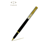 Parker Latitude Matte Metallix Roller Ball Pen with Gold Trim – Blue - Image 2