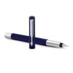 Parker Vector Standard Chrome Trim Calligraphy Fountain Blue Pen Body Color With 4 Ink Cartridges (2 Blue + 2 Black) - Image 3