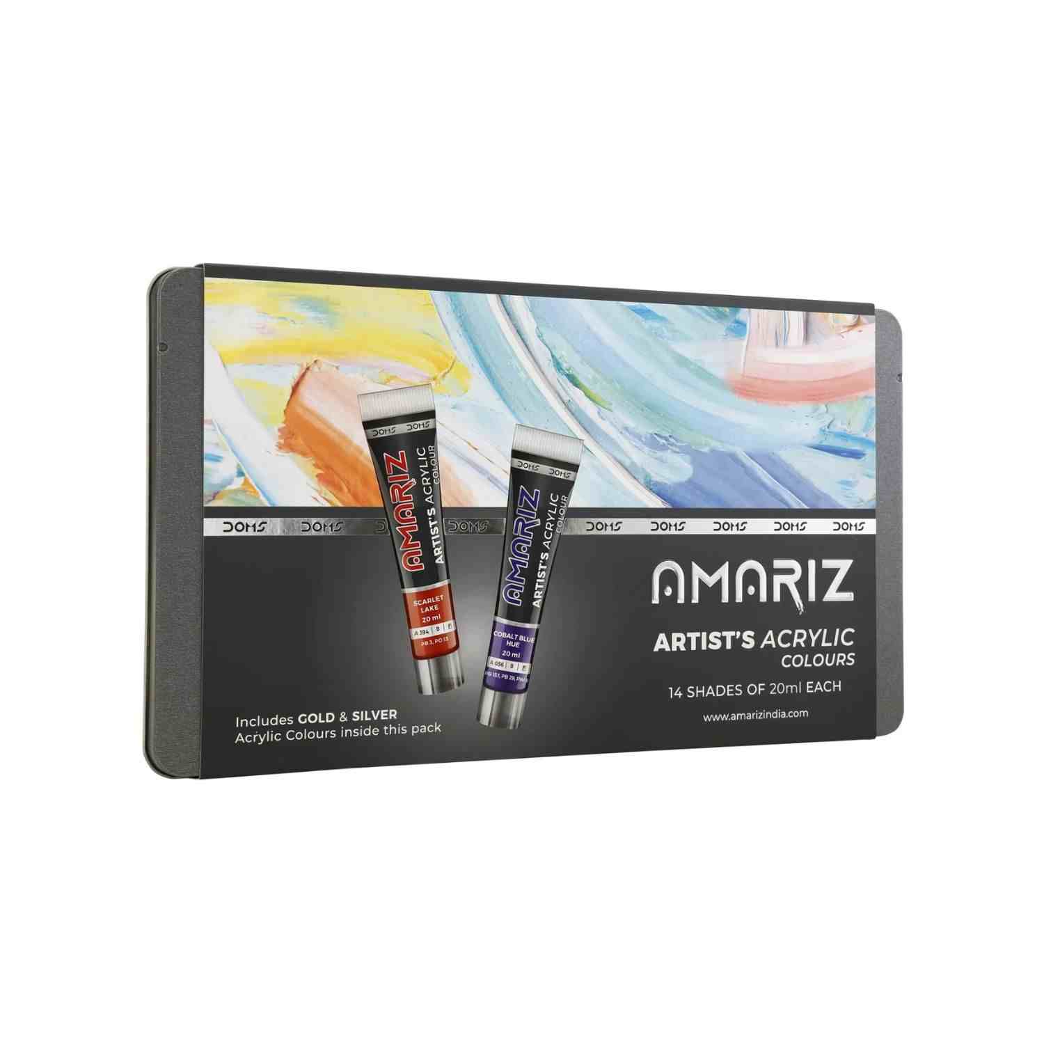 Doms ACS Doms Amariz Artist’s Acrylic Colour Set of 14x 20ml - Image 1