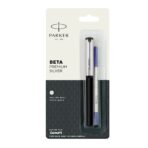 Parker Beta Premium Roller Ball Pen Chrome Trim Silver Finish Cap