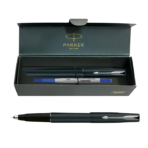 Parker Frontier Matte Black Chrome Trim Roller Ball Pen