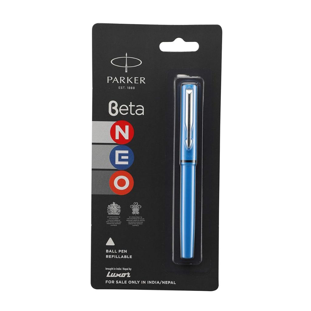 Parker125 Parker Beta Neo Chrome Trim Ball Pen Ink Color - Blue - Image 1