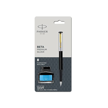 Parker Beta Premium Silver Fountain Pen