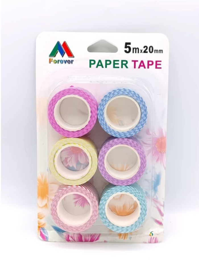 Gold Leaf Single Side Handle Obique Line Paper Tape Scrapbook Album 5M X 20MM - Image 4