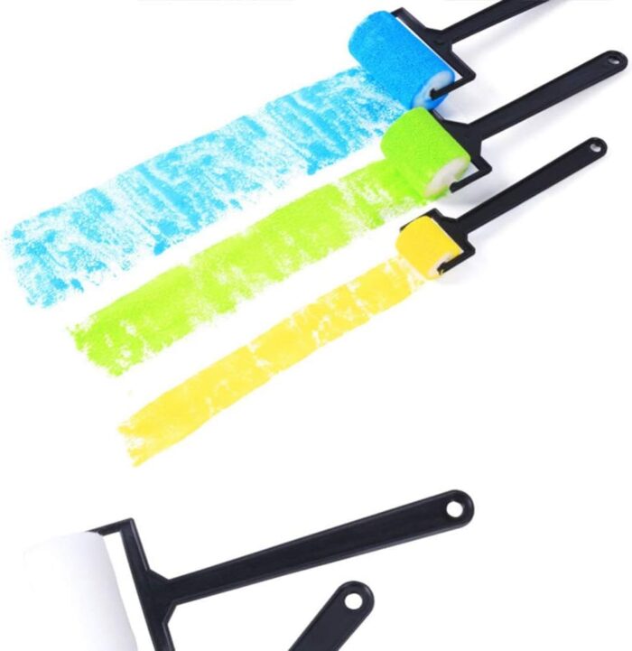 White Sponge Brush Foam Painting Roller Brush for Drawing - Image 4