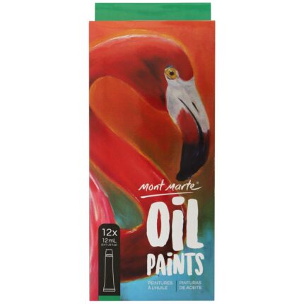 Mont Marte Oil Paint Set 12 Colours | Oil Paints for Beginners, Canvas Painting & Artists