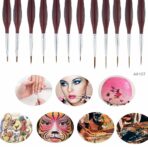 Keep Smiling Thin & Fine Tip Paint Brush Set – Mini Detail Liner Brushes (12-Piece) for Acrylic, Watercolor & Oil Painting - Image 4