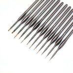 Keep Smiling Thin & Fine Tip Paint Brush Set – Mini Detail Liner Brushes (12-Piece) for Acrylic, Watercolor & Oil Painting - Image 2