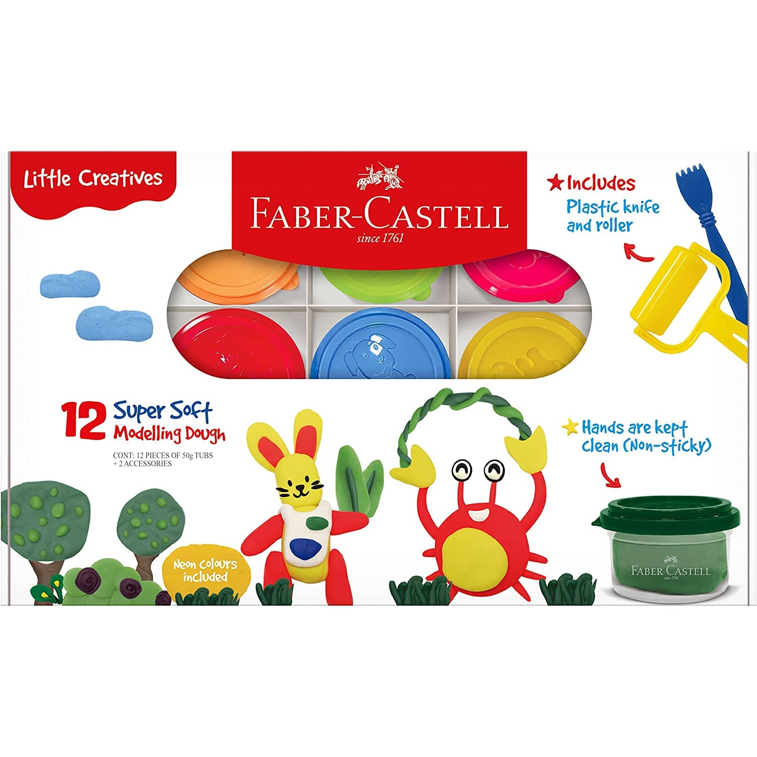 717Zy-VK5zL._SL1500_ Faber-Castell Modelling Dough Set of 12