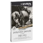 Lyra Rembrandt Polycolor Grey Tones Pencils Set of 12 | Artist Colour Pencils for Shading & Drawing
