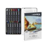 Lyra Aquacolor Watercolour Wax Pastel Crayons Set of 12 | Water Soluble Wax Pastels for Artists - Image 2
