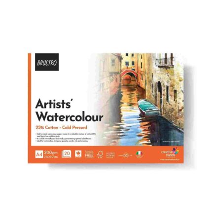 BRUSTRO Artist 25% Cotton Watercolour Pad Cold Pressed 200 GSM