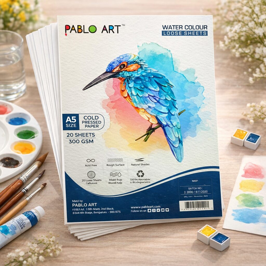 Pab WS A5 PABLO ART Water Colour Loose Sheets - Image 1