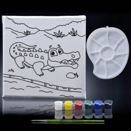 ags Stretched Canvas For Kids 6 x 6 Inch – Crocodile