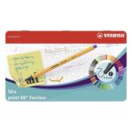 Stabilo Point 88 - Fineliner Pens - Metal Box of 50 Assorted Colours