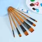 Keep Smiling Artists Flat Brushes Set of 6pcs - Image 2