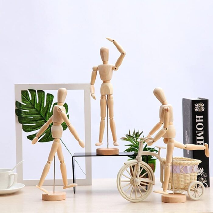 Artists Wooden Manikin Drawing Wooden Human - Image 4