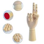 Chrome Wooden Art Mannequin Hand Model - Image 2