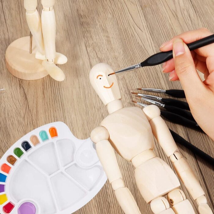Artists Wooden Manikin Drawing Wooden Human - Image 5