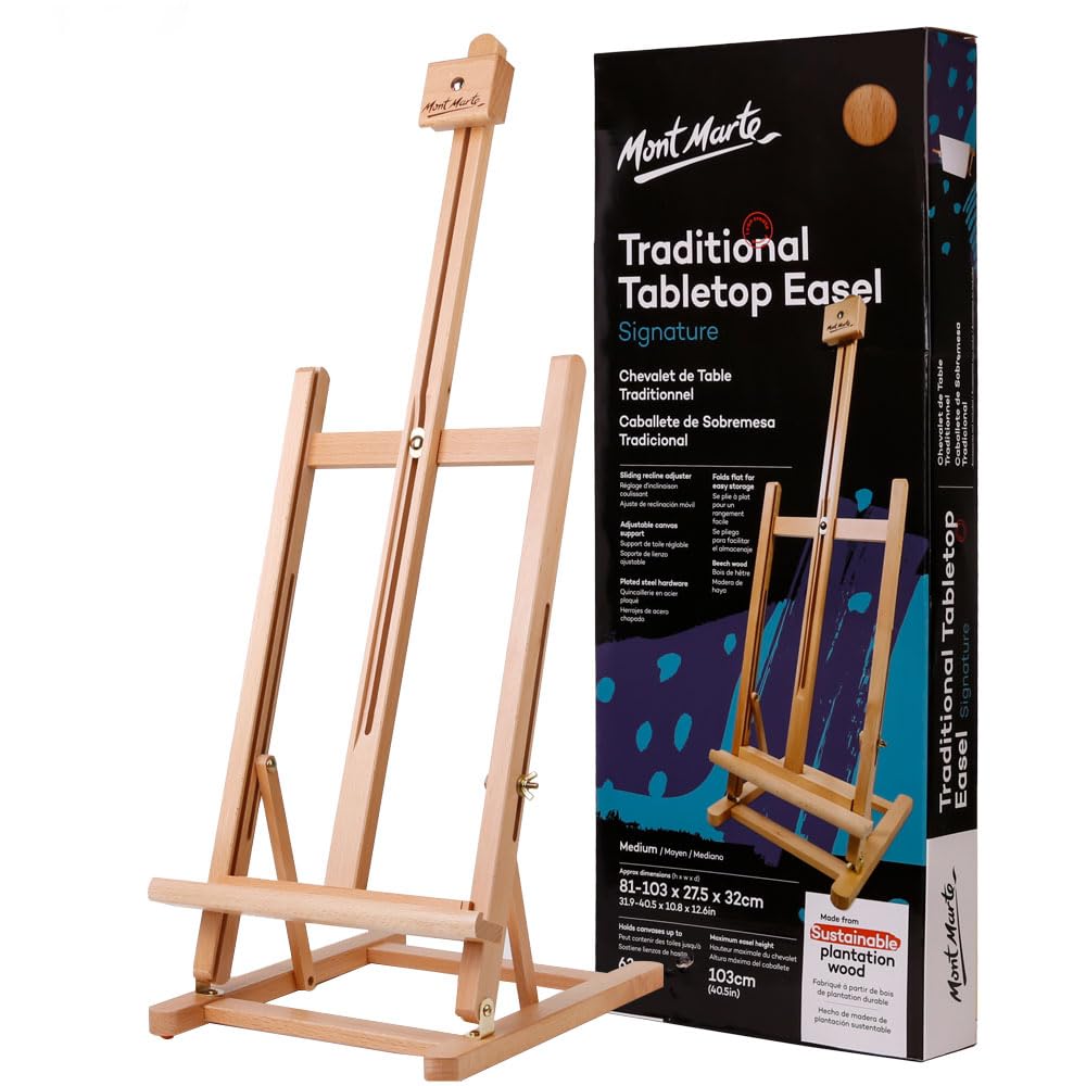 61u7bmJ+HYL._SL1000_ Mont Marte Traditional Elm Desk Easel (Brown) - Image 1